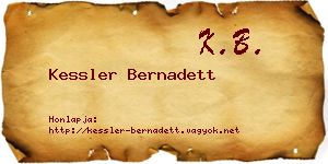 Kessler Bernadett névjegykártya